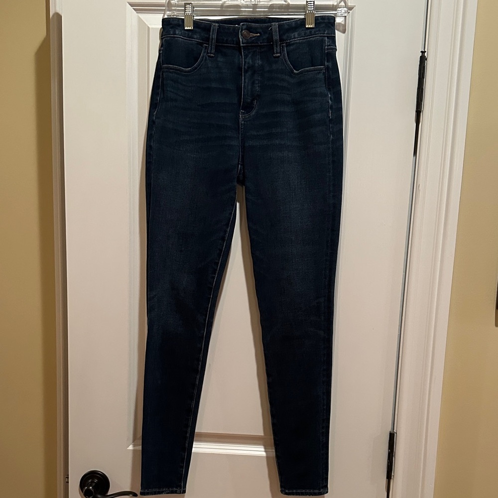 American Eagle Outfitters Women's Dark Blue Skinny Jeans